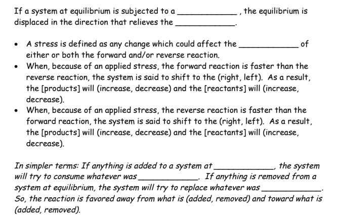 Solved _, the equilibrium is If a system at equilibrium is | Chegg.com
