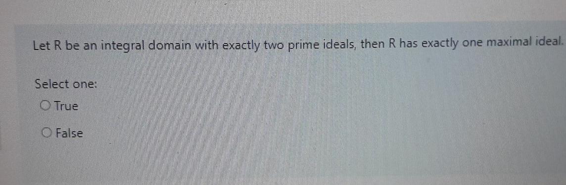 Solved Let R be an integral domain with exactly two prime | Chegg.com