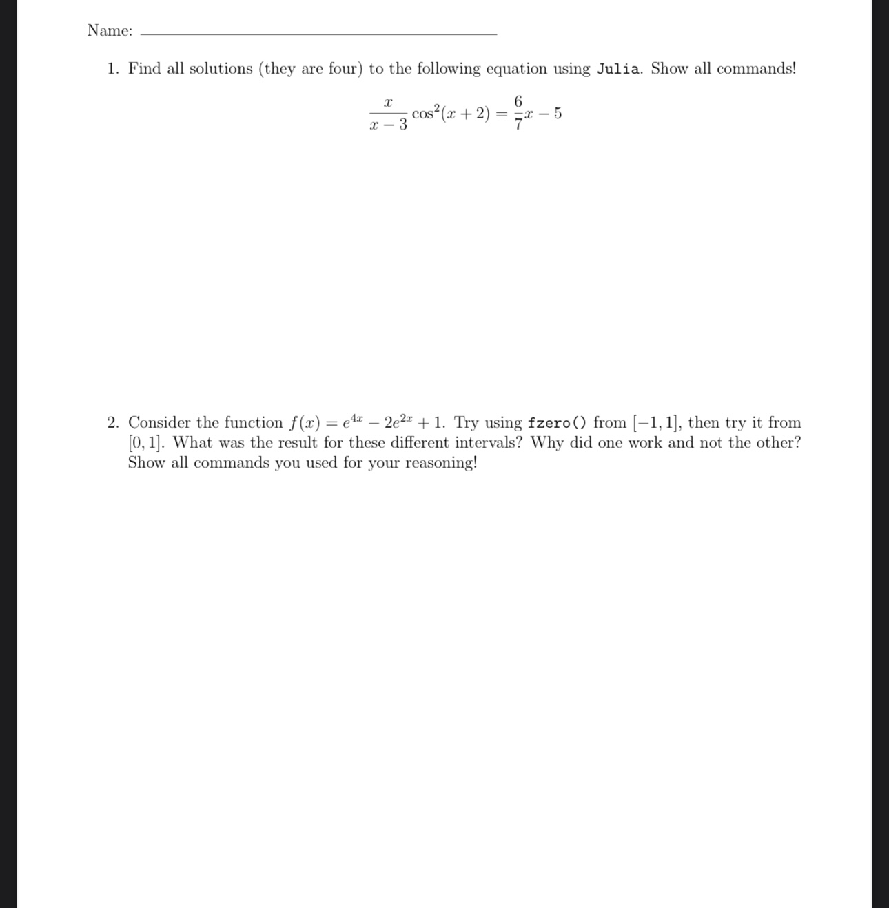 1. Find all solutions (they are four) to the | Chegg.com