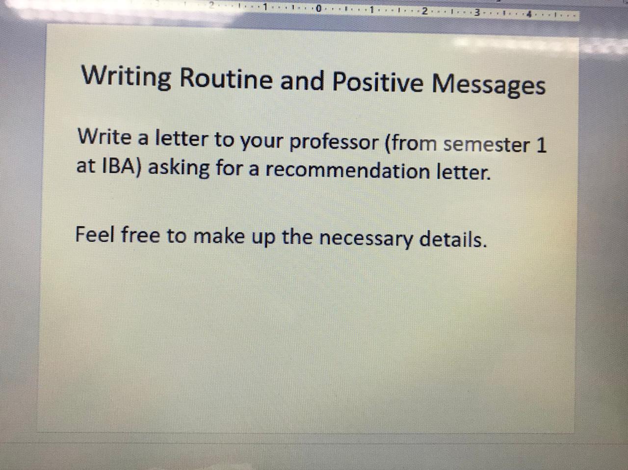 0.D. TE1 2. 3.4 Writing Routine And Positive Messages | Chegg.com