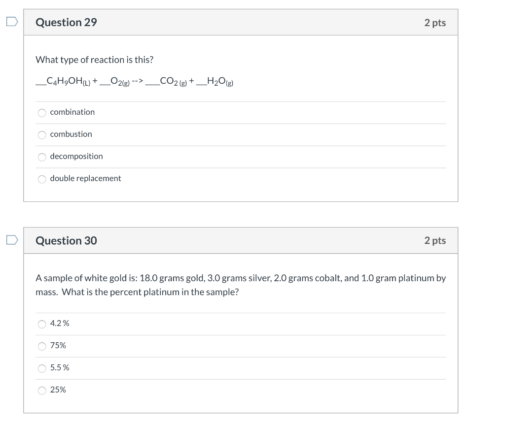Solved Question 27 2 pts Match the following chemical | Chegg.com