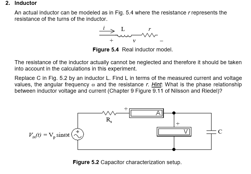 Solved 2. Inductor An actual inductor can be modeled as in | Chegg.com