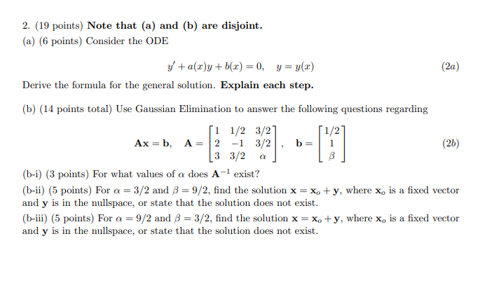 Solved Consider the ODE y 0 + a(x)y + b(x) = 0, y = y(x) | Chegg.com
