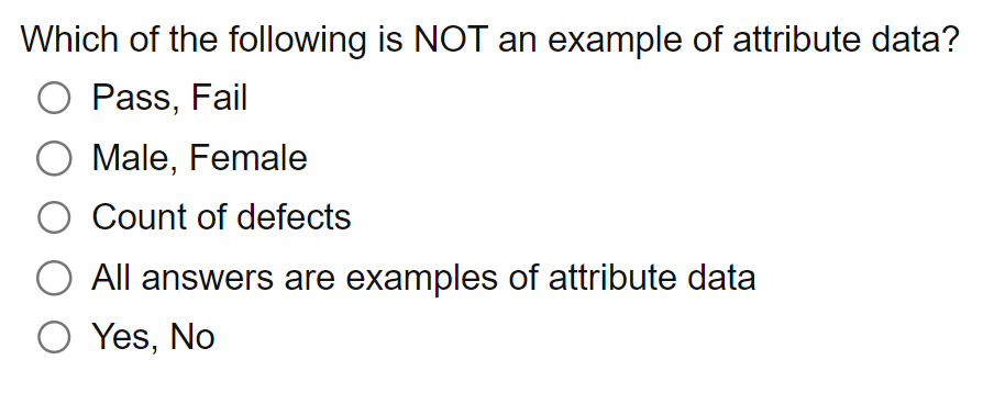 Solved Which of the following is NOT an example of attribute | Chegg.com