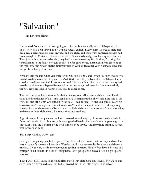 salvation 50 essays