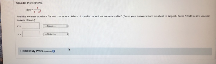 Solved Consider the following Find the x-values at which f | Chegg.com
