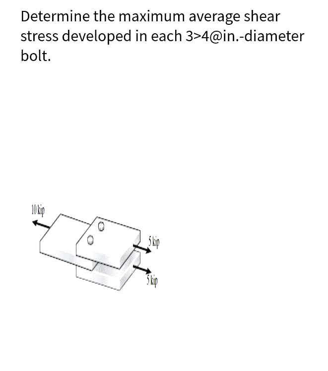 Solved Determine the maximum average shear stress developed | Chegg.com