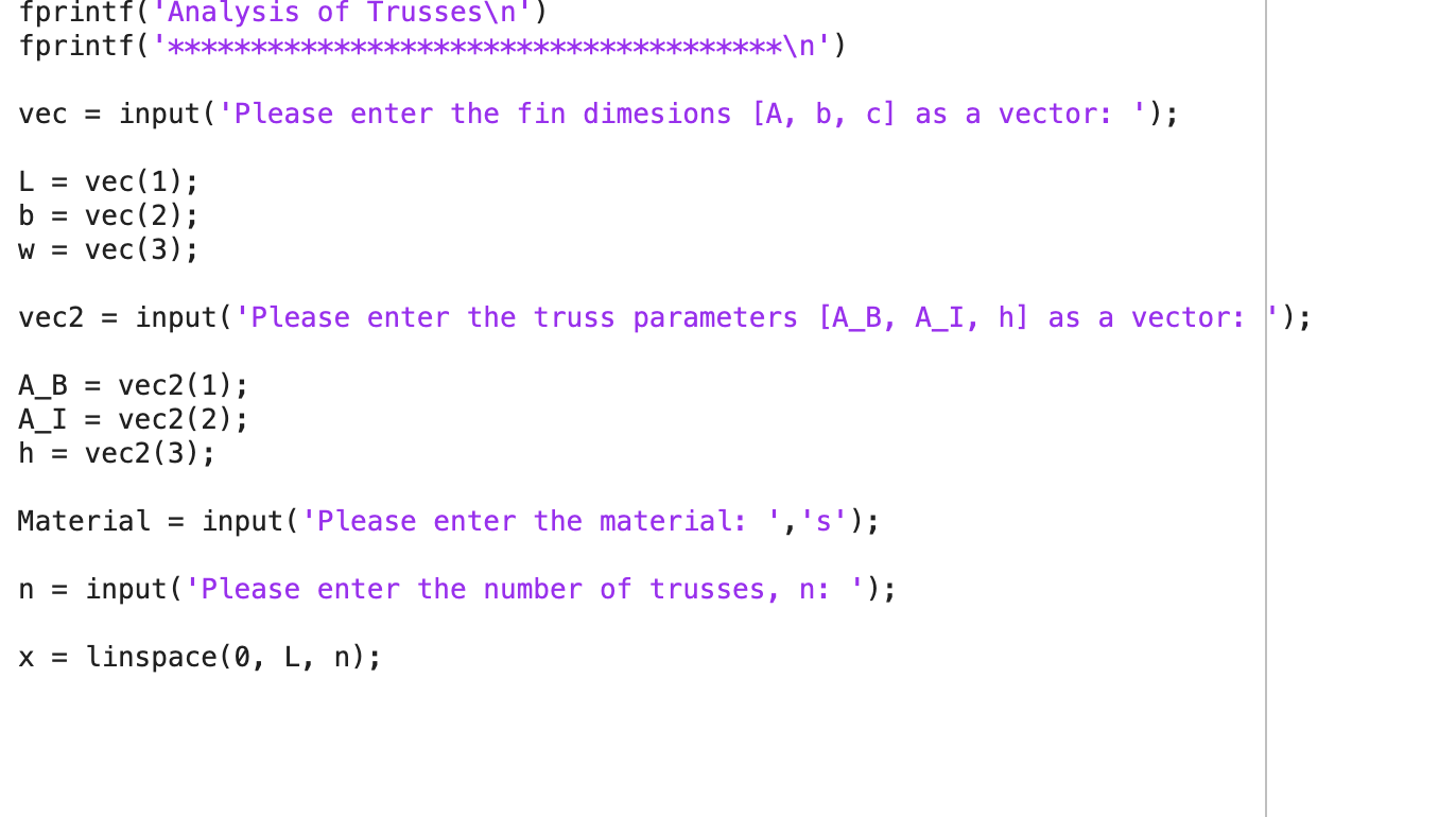 Solved MATLAB I have a script file that asks the user to | Chegg.com