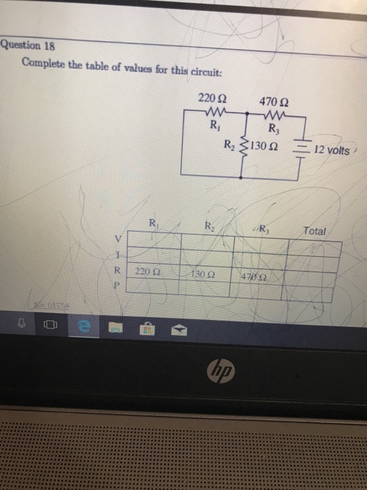 Solved Question 18 Complete The Table Of Values For This Chegg