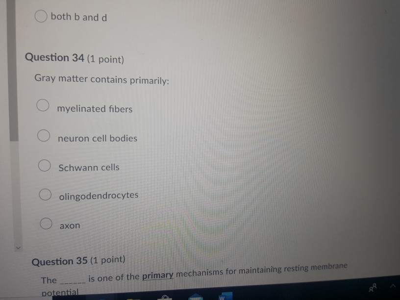 Solved Question 35 (1 point) The ______ is one of the | Chegg.com