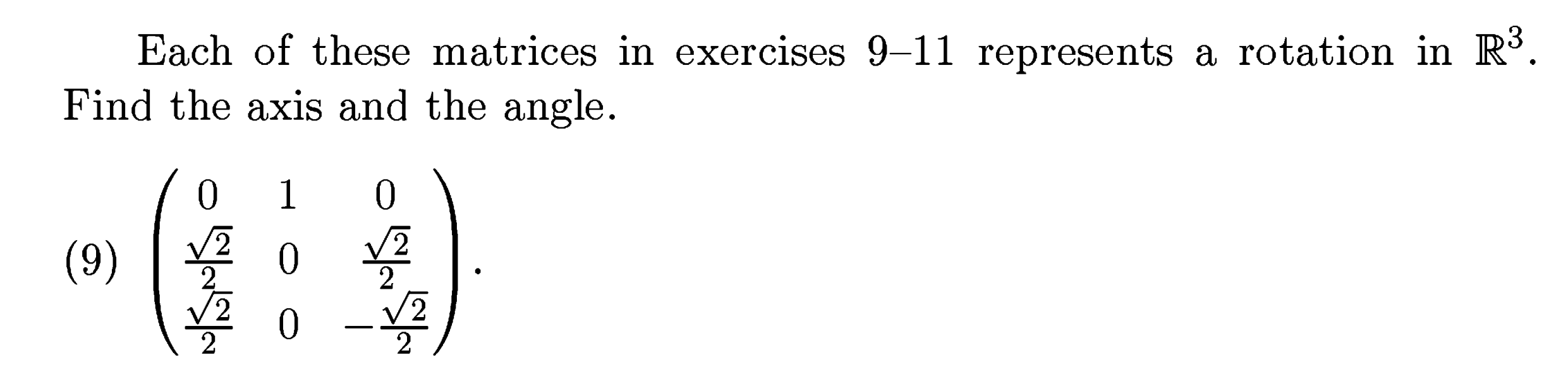 Solved Each of these matrices in exercises 9−11 represents a | Chegg.com