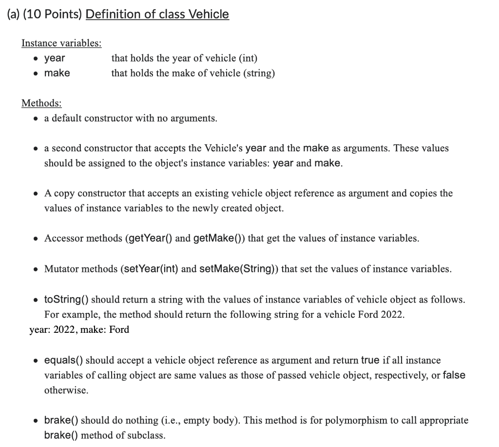 Solved Creating 4 classes by using Java Making sure that | Chegg.com