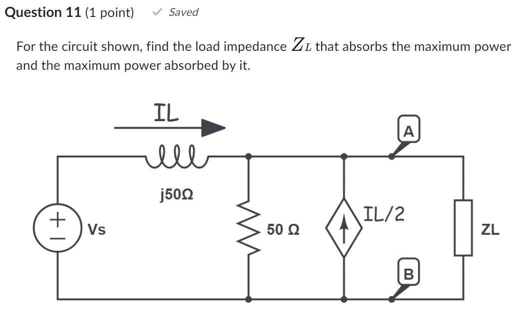 solved-for-the-circuit-shown-find-the-load-impedance-zl-chegg