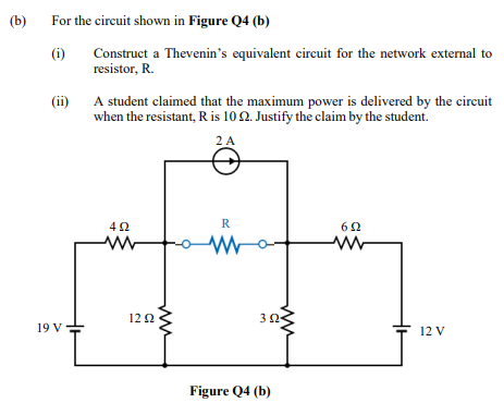 Solved (b) For The Circuit Shown In Figure Q4 (b) (1) | Chegg.com