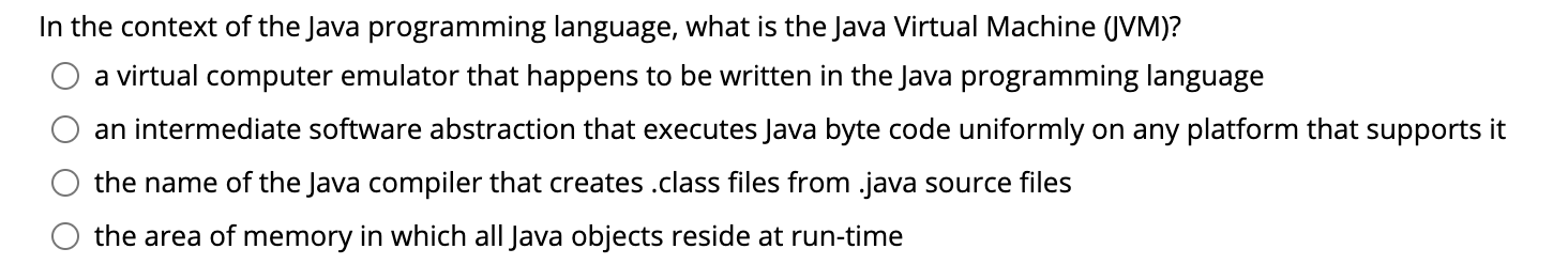 Solved In the context of the Java programming language, what | Chegg.com