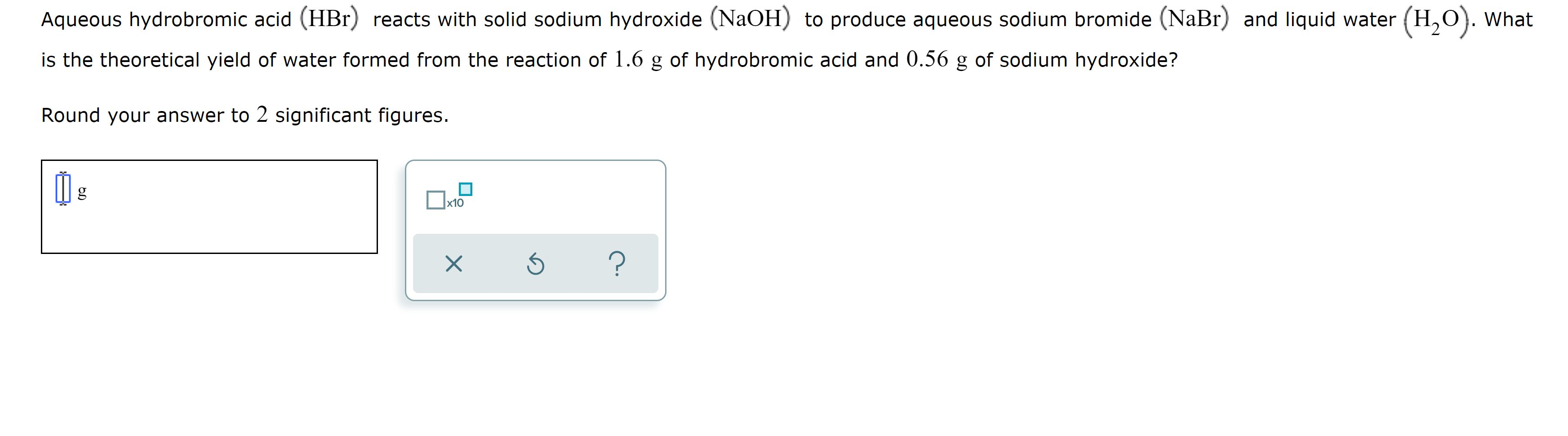 Solved Aqueous hydrobromic acid (HBr) reacts with solid