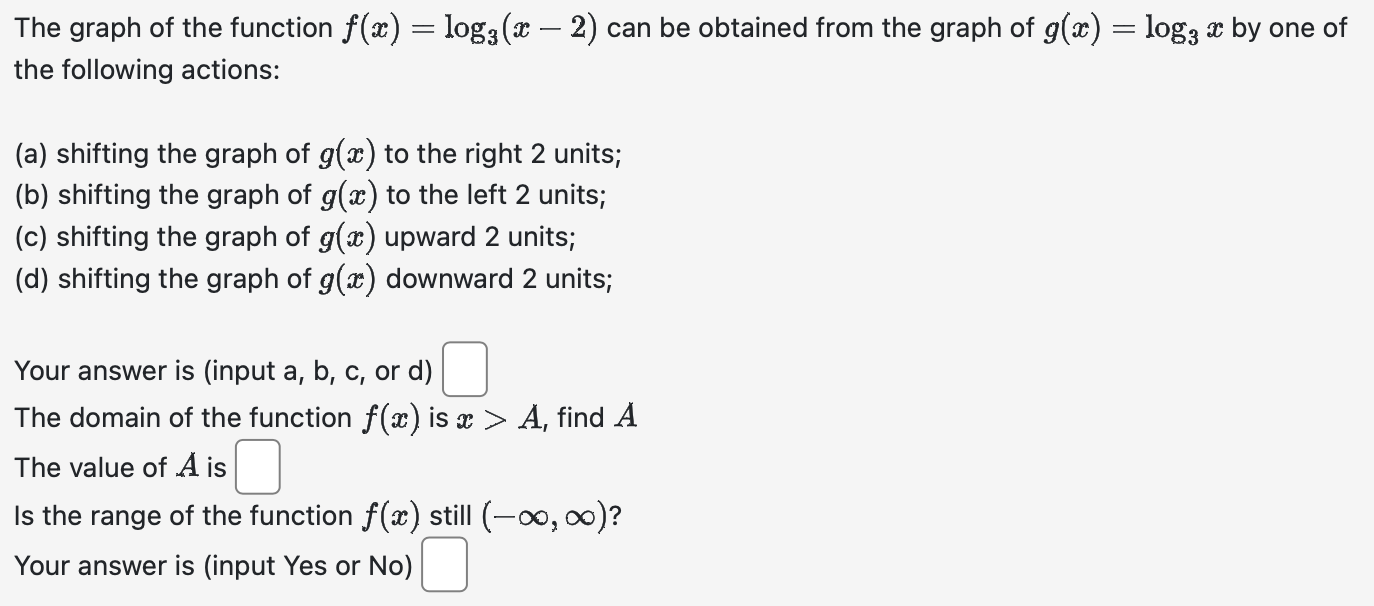 Solved The Graph Of The Function F x log3 x 2 can Be Chegg solved-the-graph-of-the-function-f-x-log3-x-2-can-be-chegg