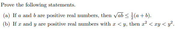 Solved Prove The Following Statements. (a) If A And B Are | Chegg.com