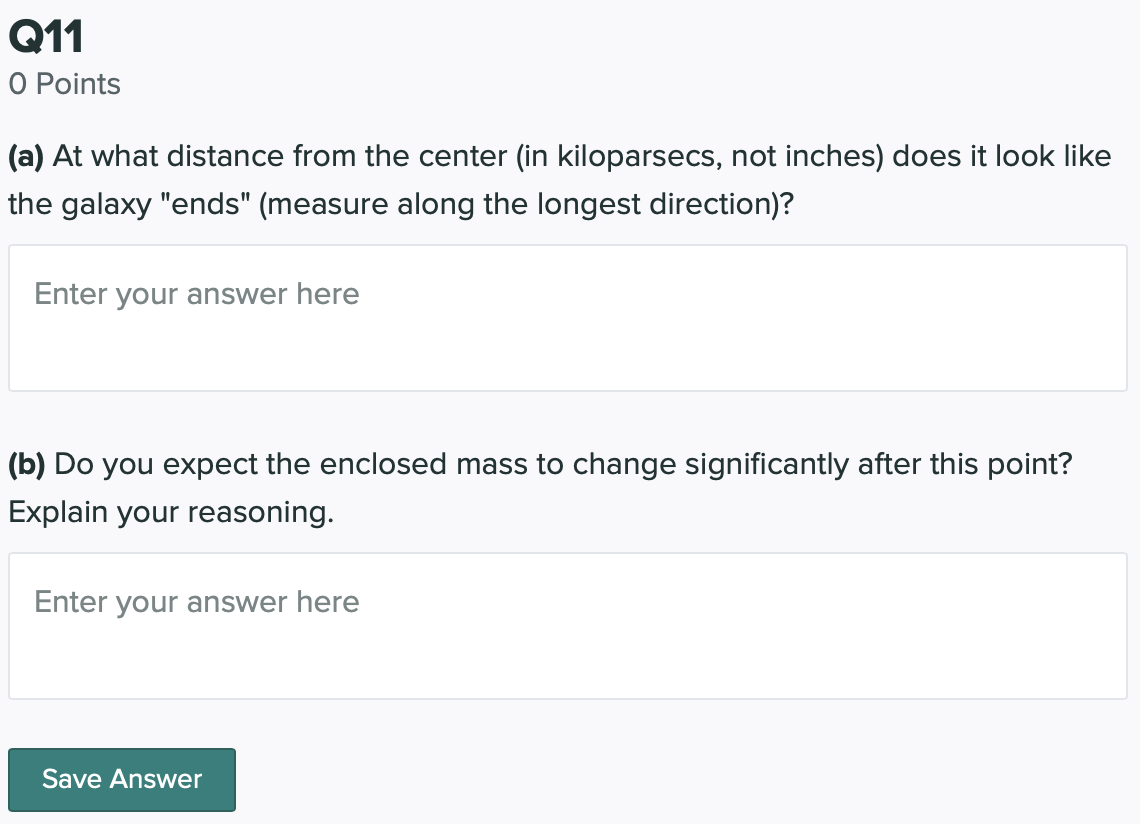 Q11 O Points (a) At what distance from the center (in Chegg com