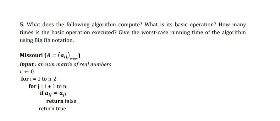 solved-5-what-does-the-following-algorithm-compute-wha