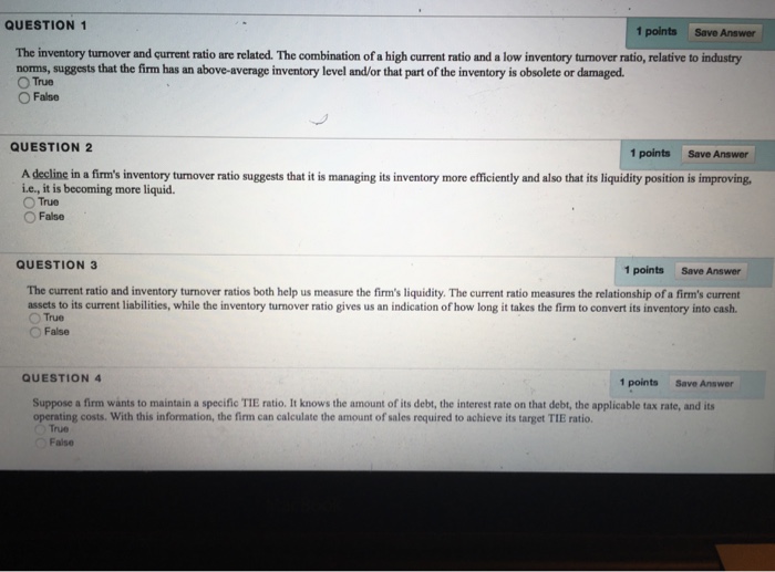 Solved QUESTION 1 1 points Save Answer The inventory | Chegg.com