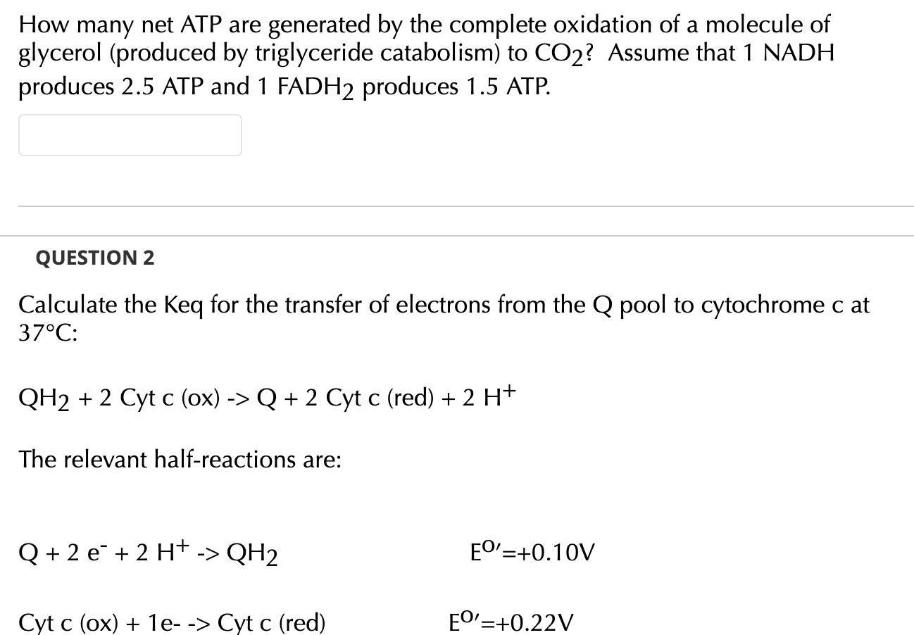 Solved How many net ATP are generated by the complete | Chegg.com
