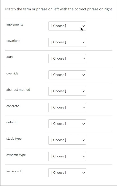Solved Match the term or phrase on left with the correct | Chegg.com