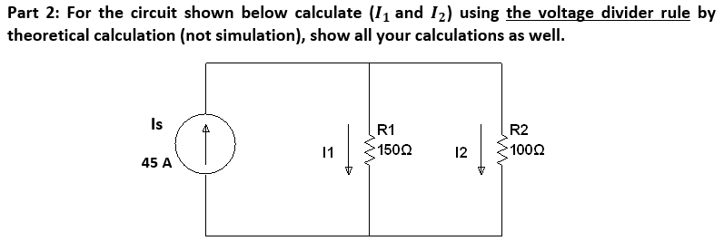Solved Part 1: For the circuit shown below calculate (V1, | Chegg.com