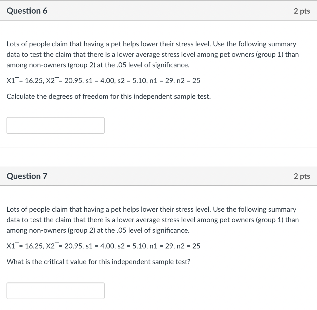 Solved Question 6 2 pts Lots of people claim that having a | Chegg.com