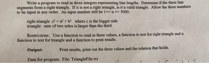 Solved Write a program to read in three integers | Chegg.com