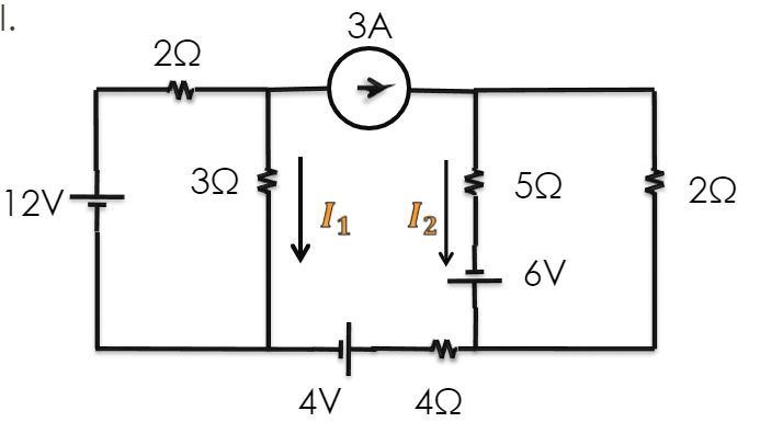 Solved 4Ω . 2Ω M 1Ω 24V- 6Ω 8Ω 20V 1. ЗА 20 ЗО 50 3 12V- | Chegg.com