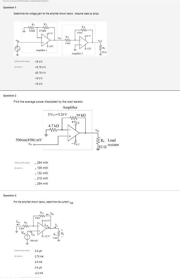 Solved Determine The Voltage Gain For The Amplifer Shown | Chegg.com