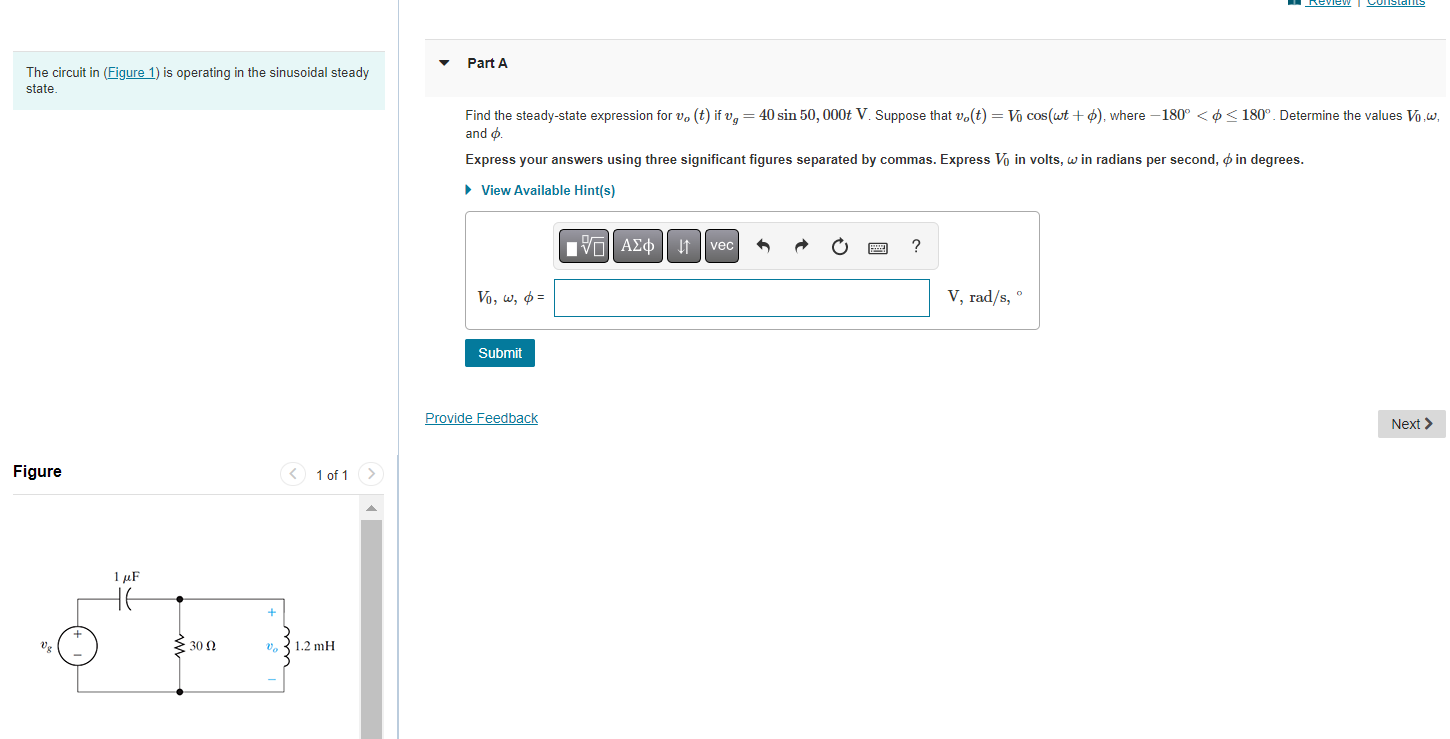 Solved The circuit in (Figure 1) is operating in the | Chegg.com