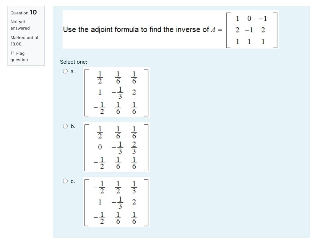 Solved Question 10 Not yet answered Marked out of 10.00 Flag | Chegg.com