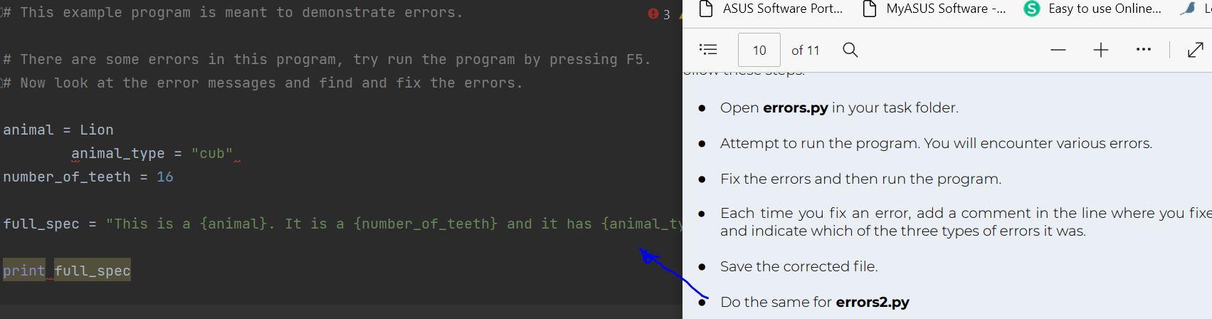 Solved # This example program is meant to demonstrate | Chegg.com