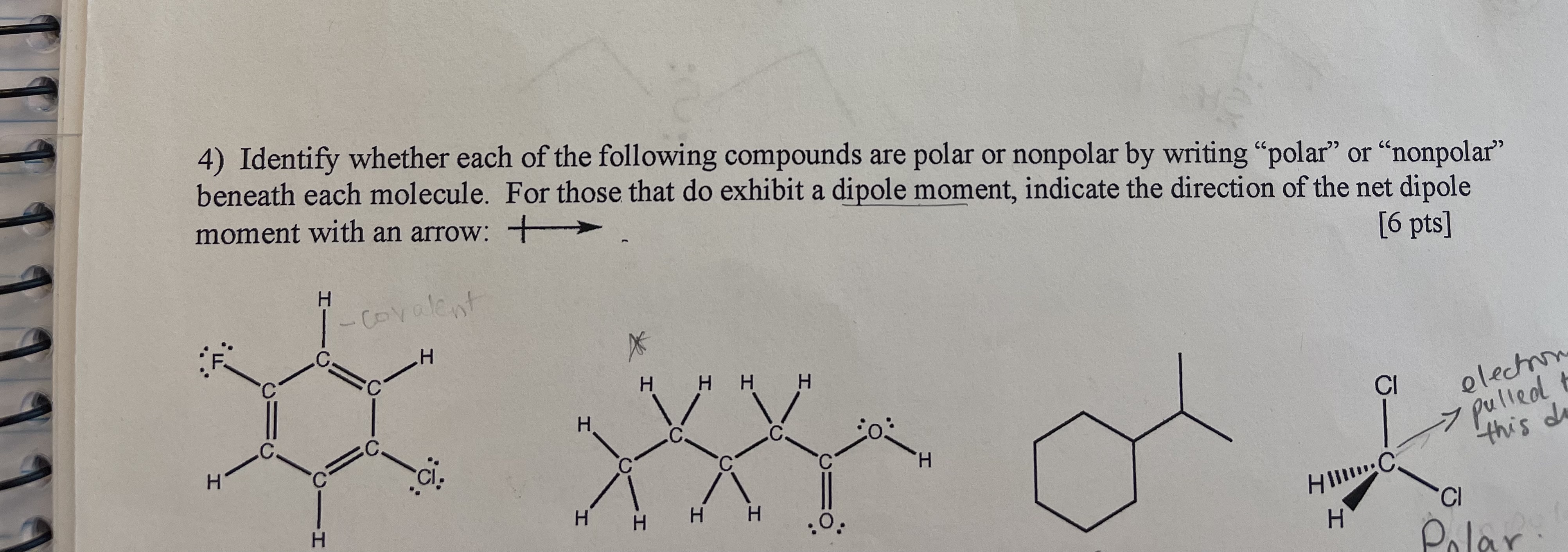 Solved 4) Identify whether each of the following compounds | Chegg.com