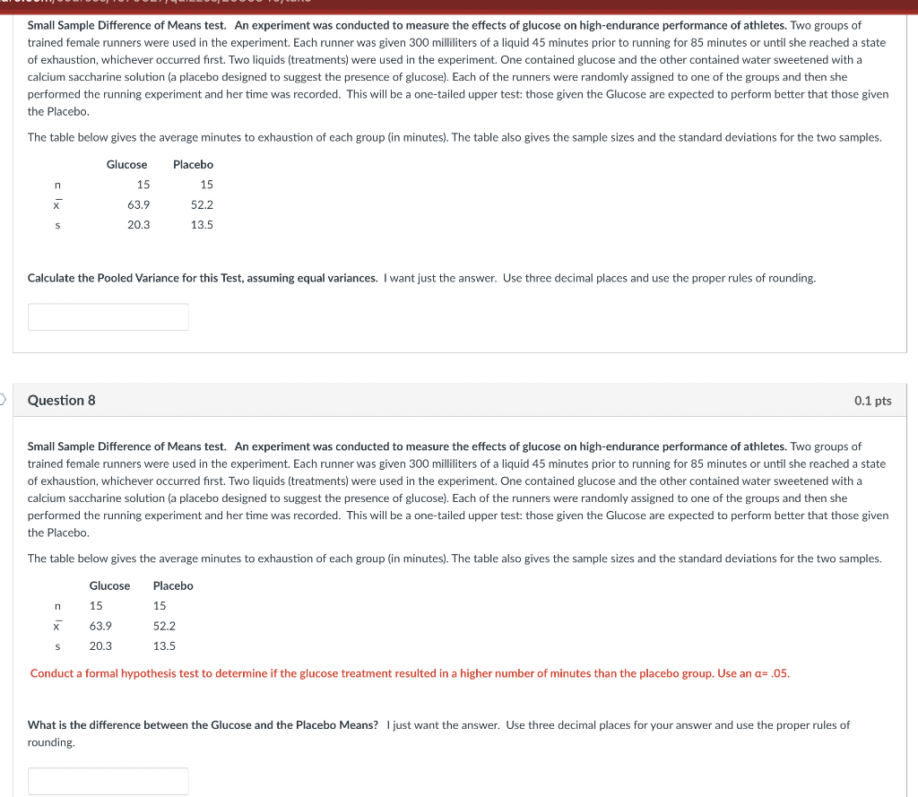 Solved Two Sample Mean Problem. This problem focuses on a | Chegg.com
