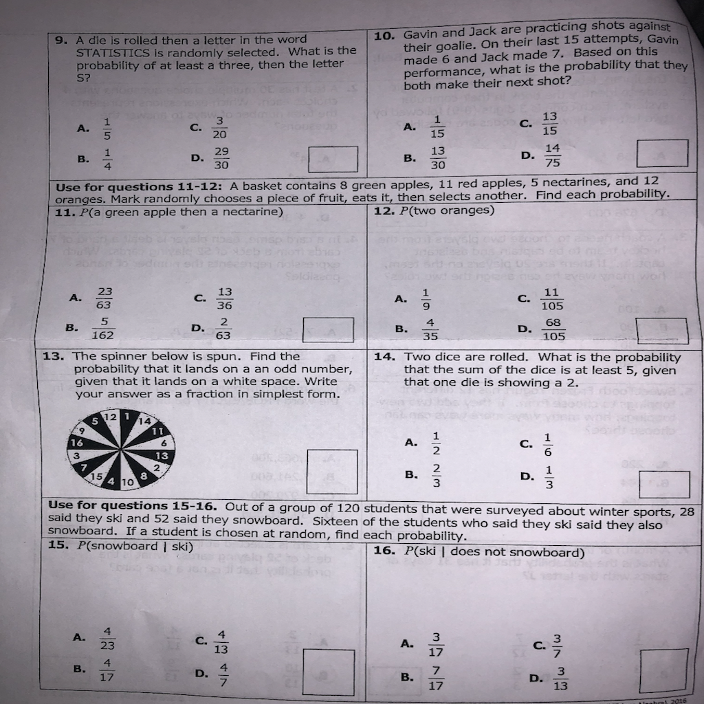 Solved 9. A die is rolled then a letter in the word | Chegg.com