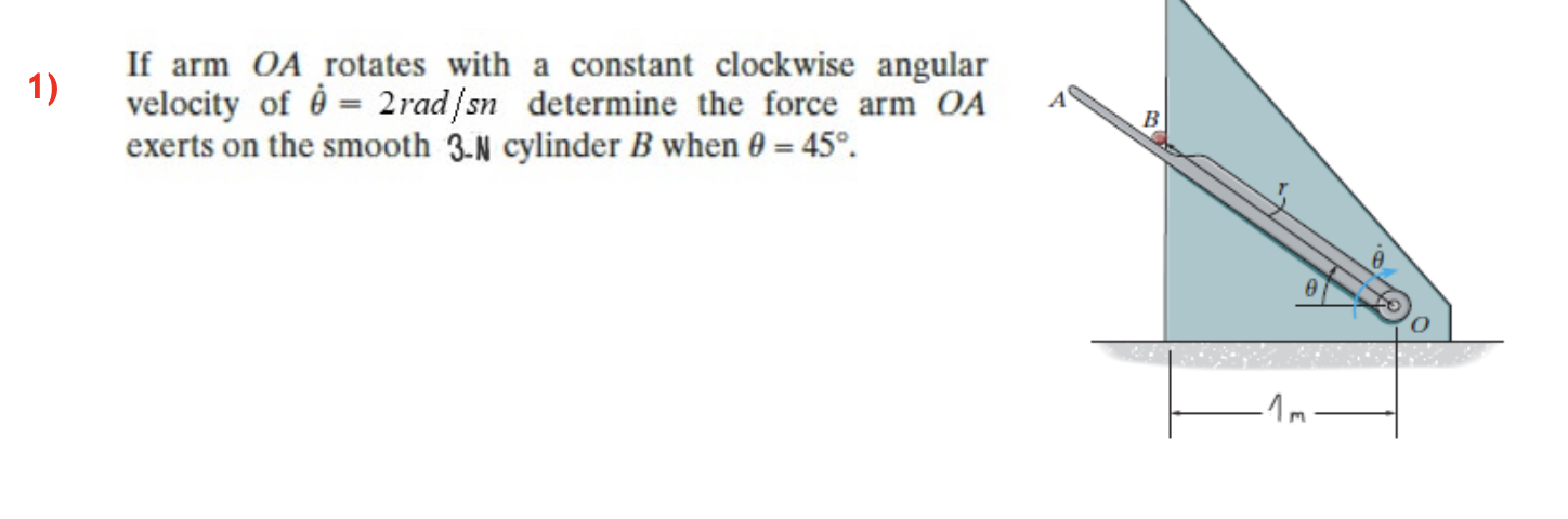 Solved If Arm OA ﻿rotates With A Constant Clockwise | Chegg.com