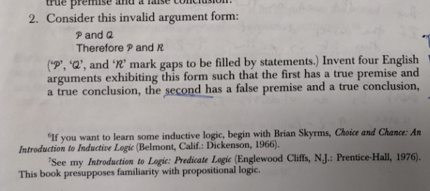 Solved premise 2. Consider this invalid argument form: P and | Chegg.com