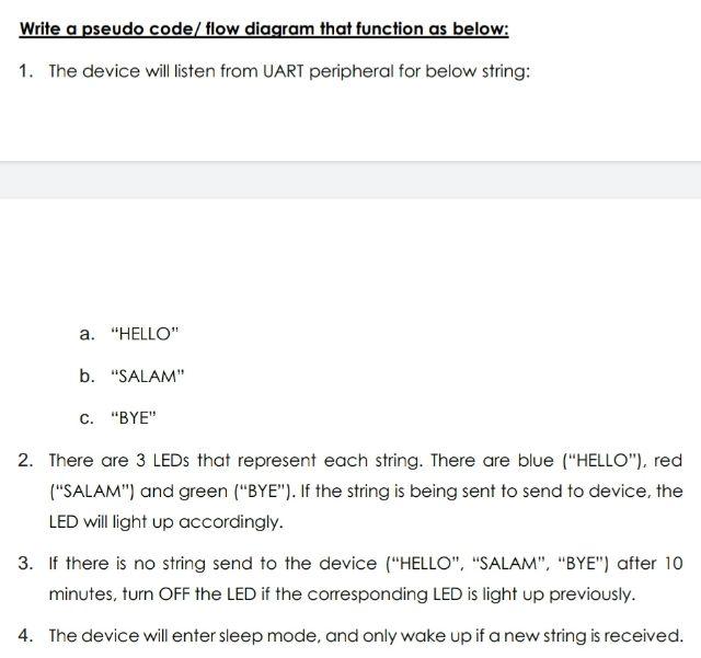 Solved Write a pseudo code/flow diagram that function as | Chegg.com