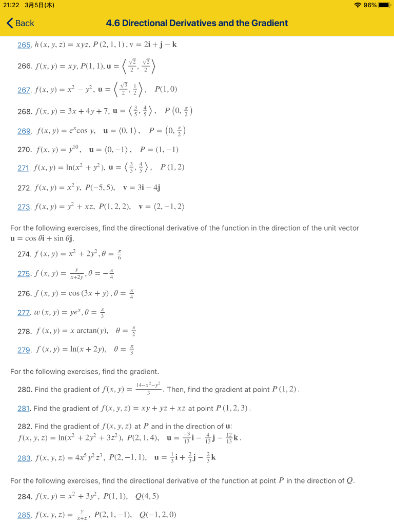 Solved 21 22 359 96 Back 4 6 Directional Derivatives Chegg Com