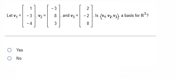 Solved Let v1=[1-3-4],v2=[-383], ﻿and v3=[2-28]. ﻿Is | Chegg.com