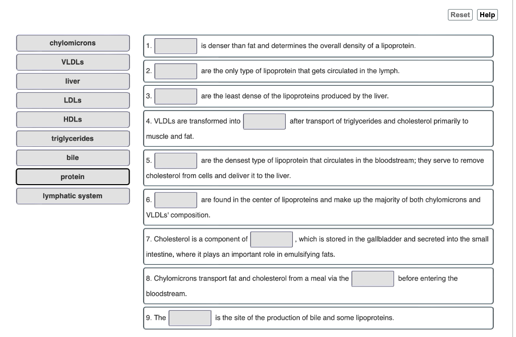 Solved Begin reviewing lipoproteins by defining the