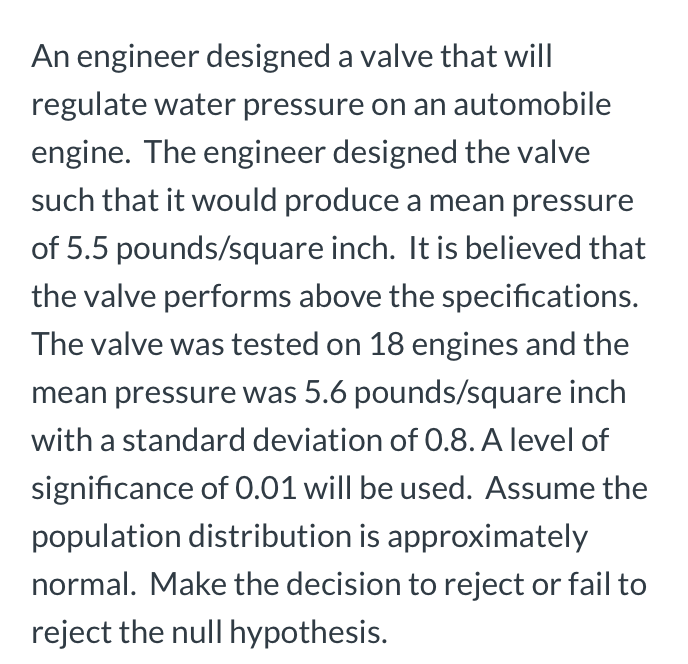 Solved An engineer designed a valve that will regulate water