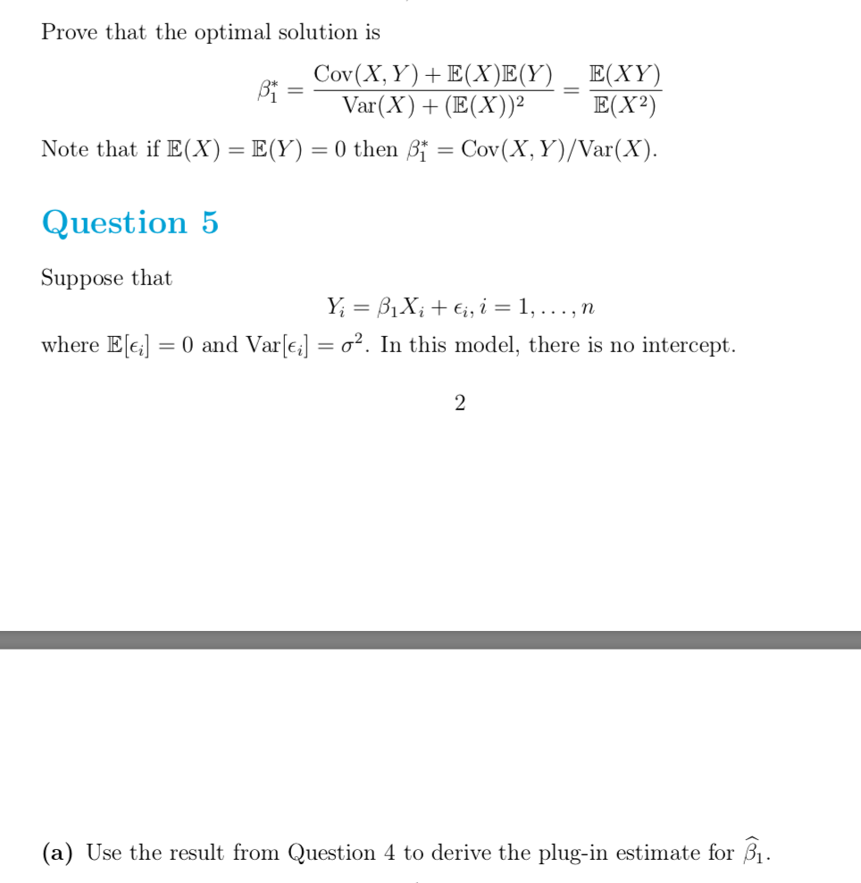 Solved Prove That The Optimal Solution Is B Co Cov X Chegg Com