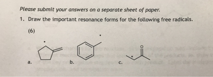 Solved: Draw The Important Resonance Forms For The Followi... | Chegg.com