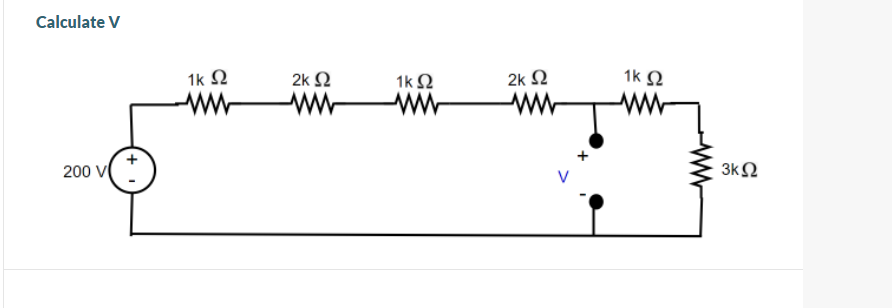 Calculate v 1Κ Ω 1kΩ 1k Ω W 2K Ω ΛΜ 2K Ω - Αν 200 ν 3kΩ ν