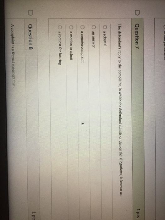 Solved uiz Instructions D Question 1 1 pts Federal courts | Chegg.com