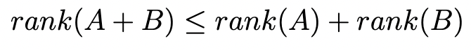 Solved rank(A+B)≤rank(A)+rank(B) | Chegg.com